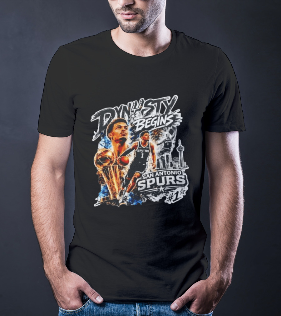 Dynasty Begins San Antonio Spurs #1 Victor Wembanyama T-Shirt