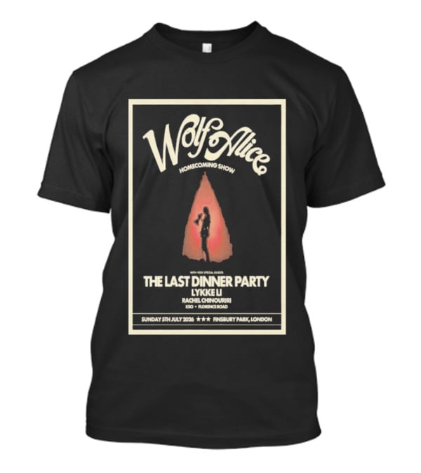 Wolf Alice Homecoming Show London UK July 5 2026 The Last Dinner Party Event T-Shirt