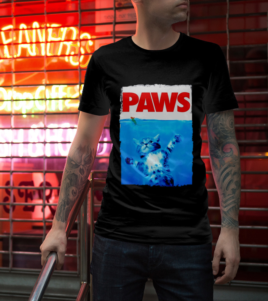 Jaws Universal Steven Spielberg Amblin Entertainment Paws Kitten Mouse T-Shirt