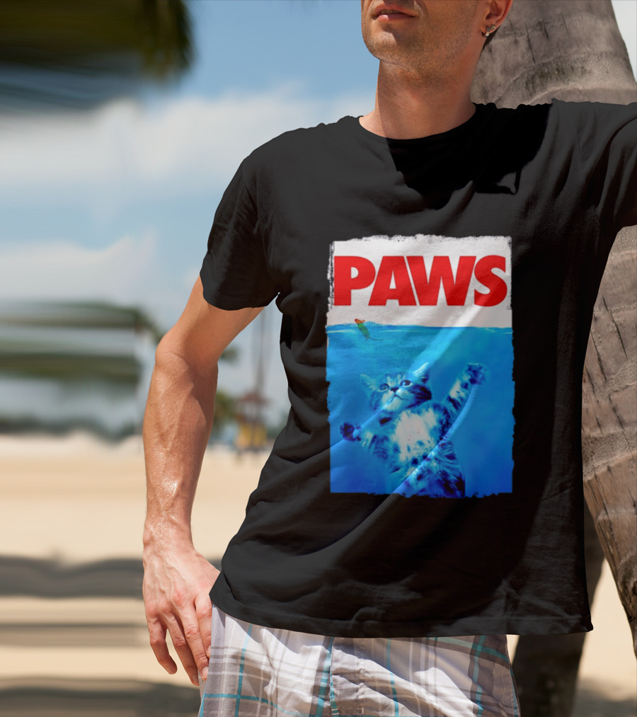 Jaws Universal Steven Spielberg Amblin Entertainment Paws Kitten Mouse T-Shirt