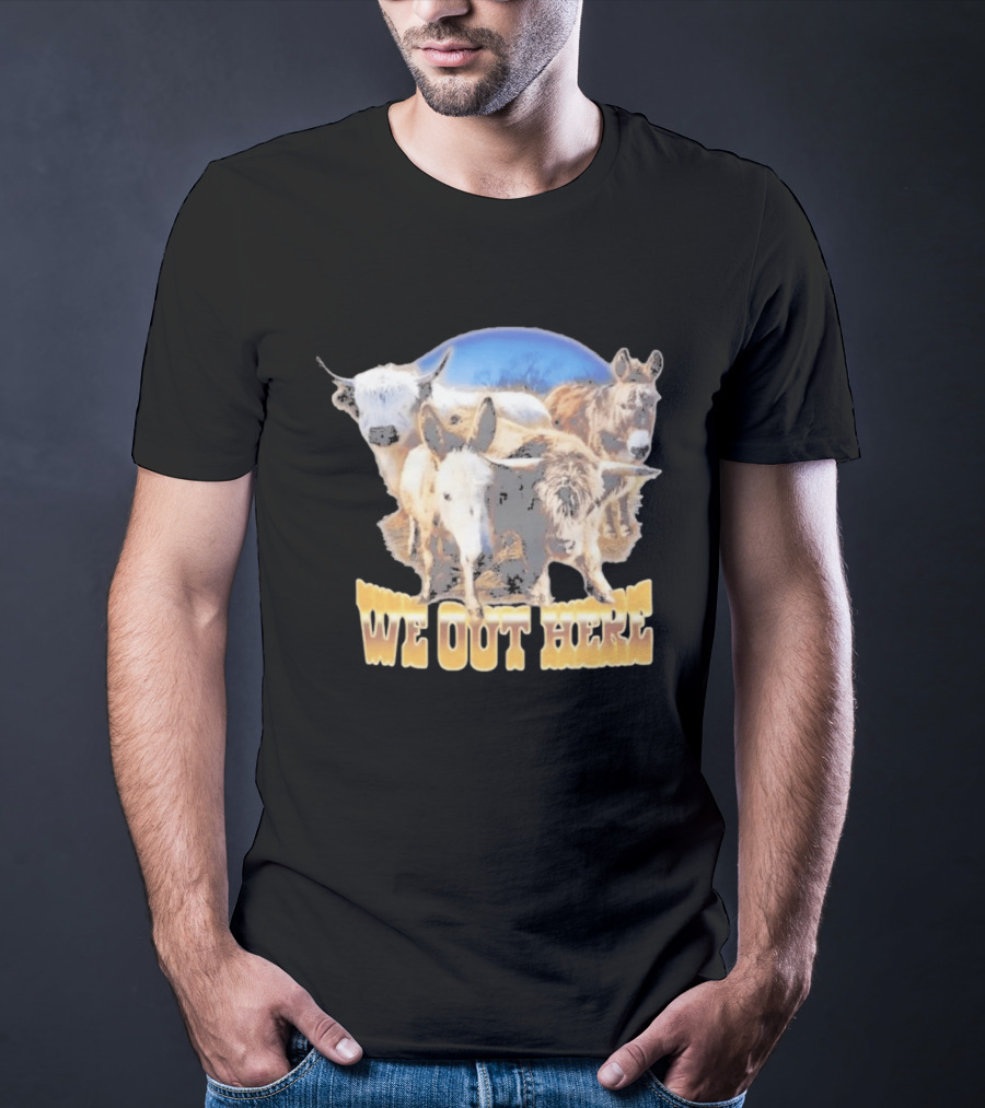 Jelly Roll We Out Here Western Animals Scene T-Shirt