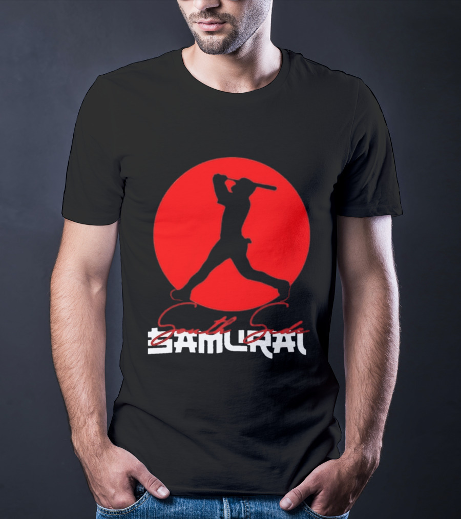 Samurai Baseball Stride Dark Red Circle Sōru Geki T-Shirt