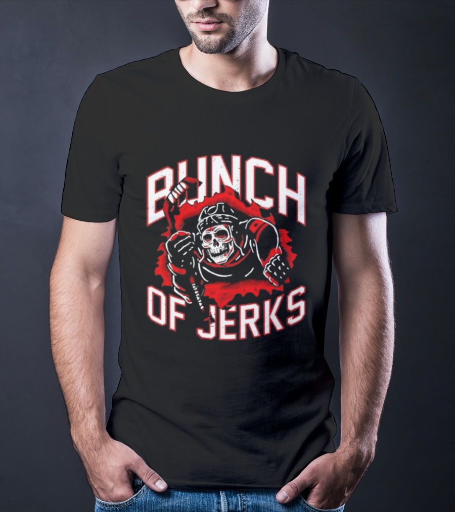 Bunch Of Jerks Skeleton Carolina Hurricanes Hockey T-Shirt