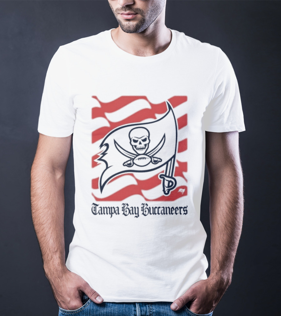 Tampa Bay Buccaneers Flag Skull And Cross Swords T-Shirt