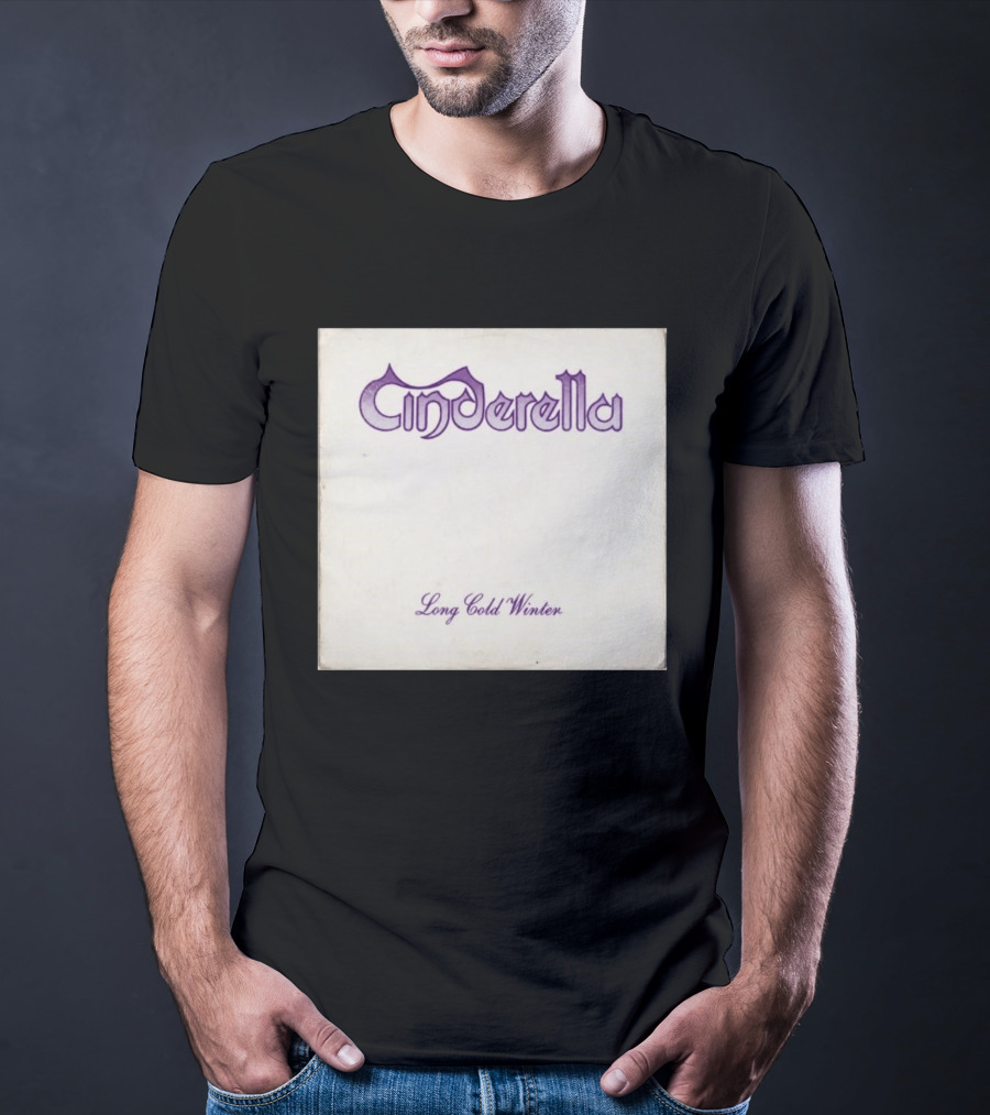 Cinderella Long Cold Winter Album Cover Art Purple T-Shirt