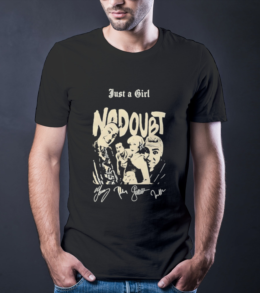 Just A Girl No Doubt Members Signatures T-Shirt