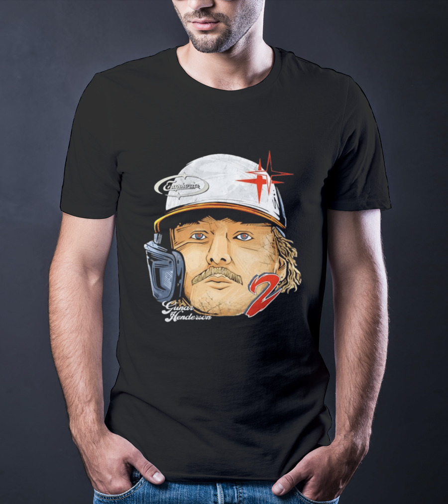 Gunnar Henderson Baltimore Orioles Number 2 Baseball Player Graphic Cabrinero Star T-Shirt