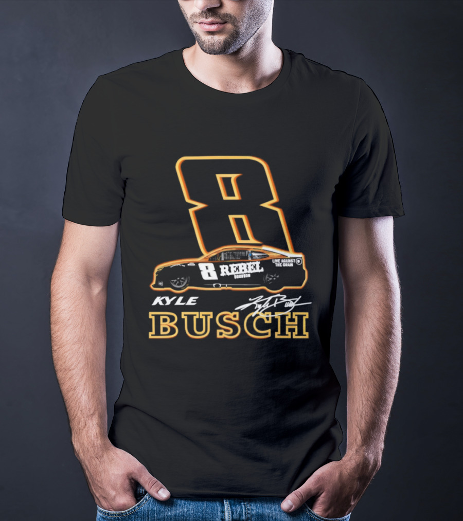 Kyle Busch 8 Rebel NASCAR Racing Car T-Shirt