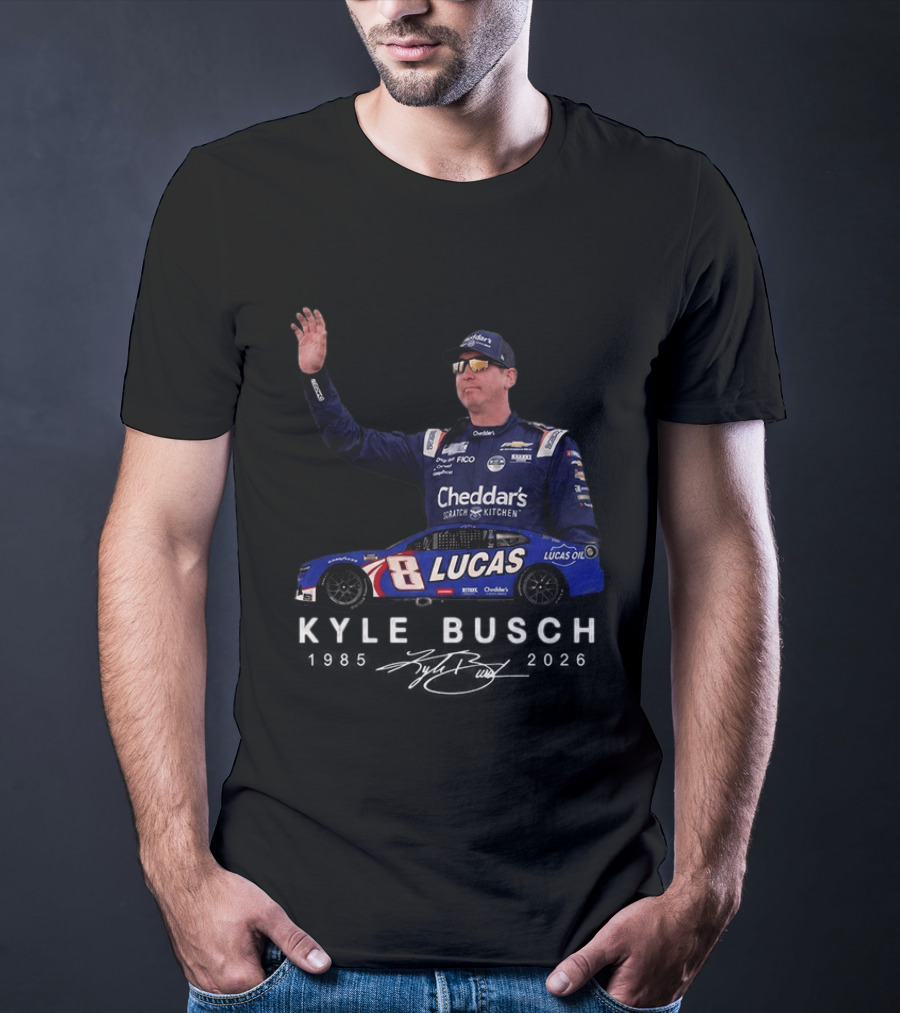 Kyle Busch NASCAR 8 Lucas Oil Cheddar's Scratch Kitchen 2026 T-Shirt