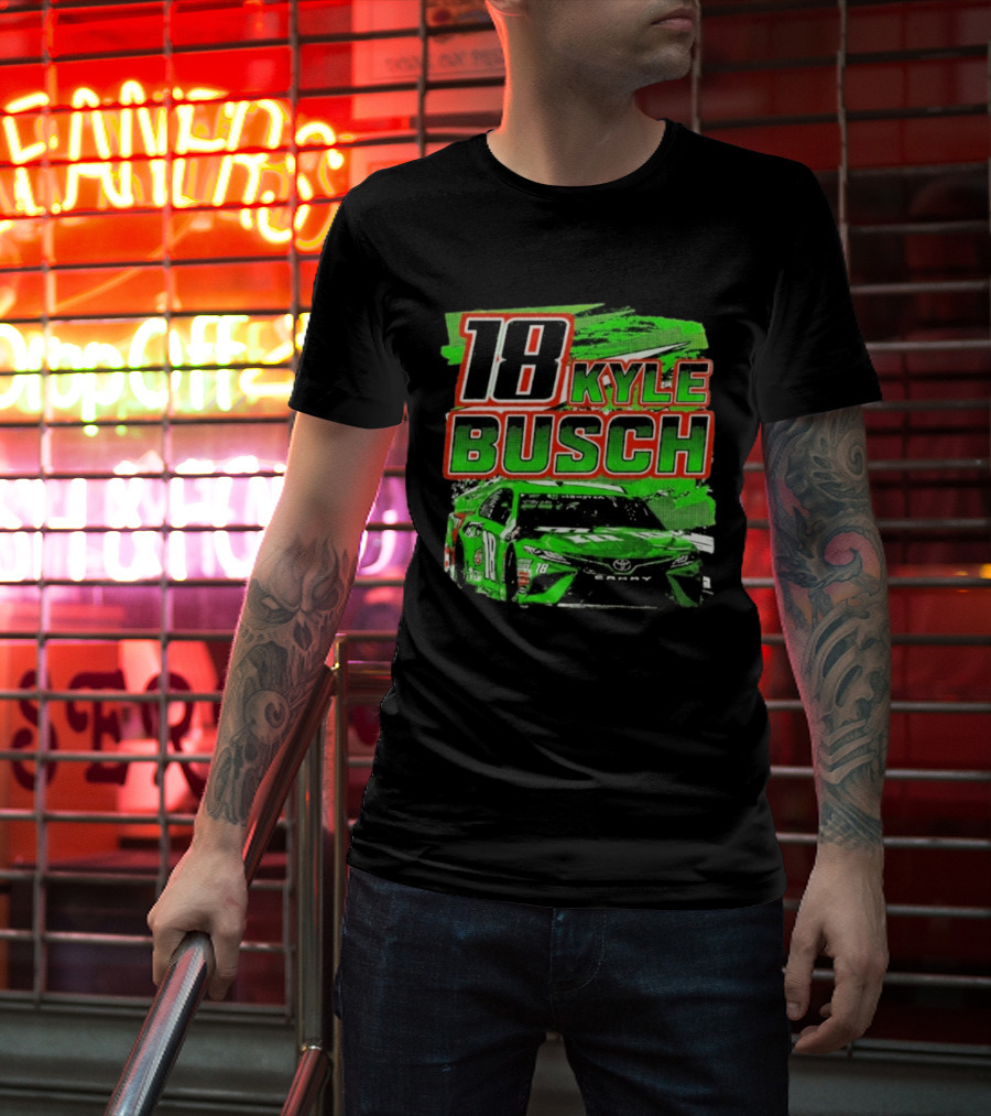 18 Kyle Busch Racing 2026 Green Car T-Shirt