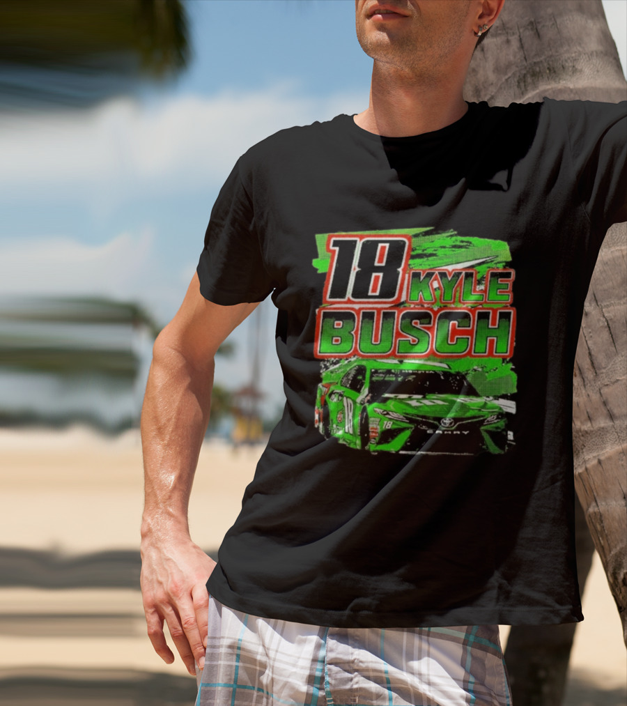 18 Kyle Busch Racing 2026 Green Car T-Shirt