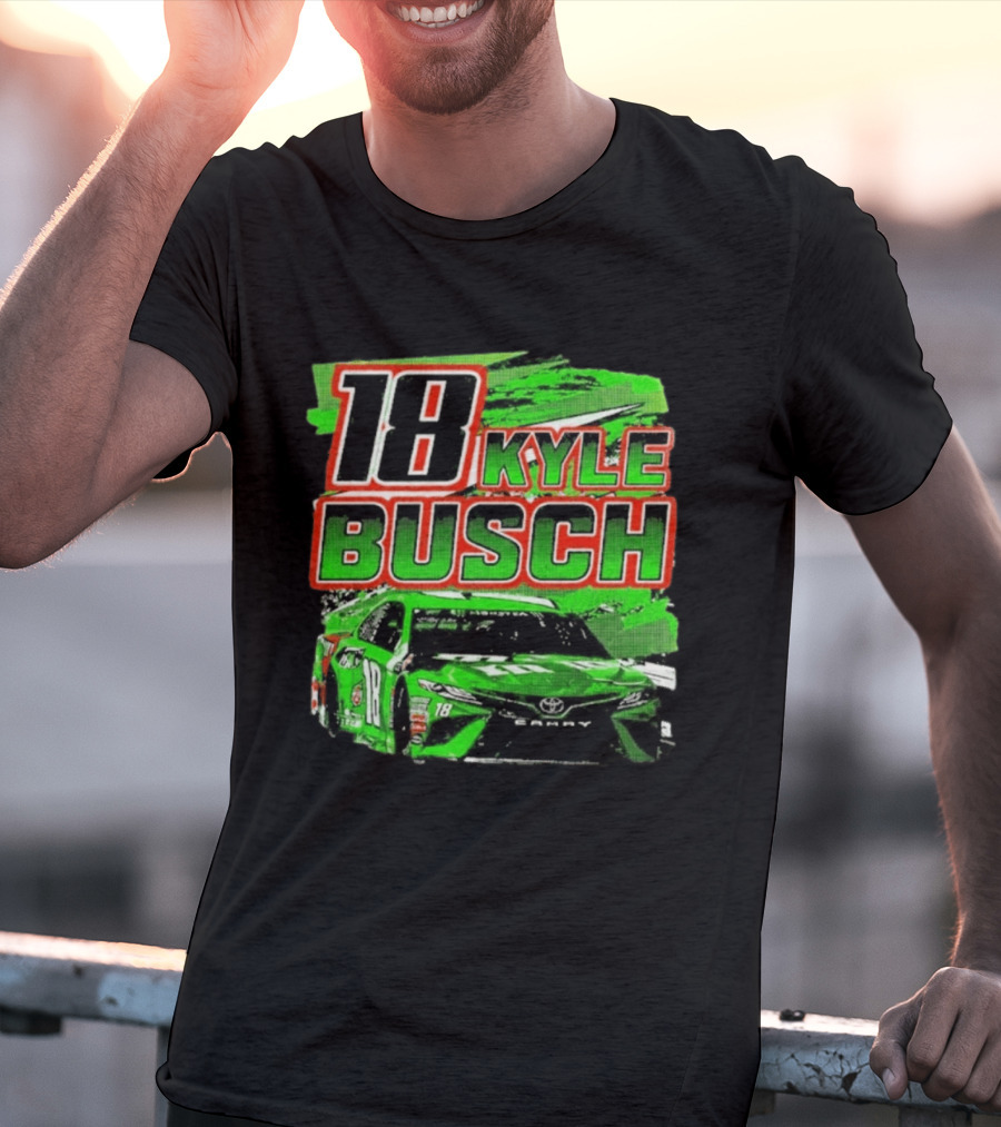 18 Kyle Busch Racing 2026 Green Car T-Shirt