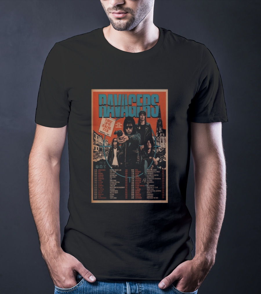 RAVAGERS Turnt Up In Europe 2026 Tour Dates And Cities T-Shirt