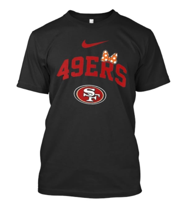 Nike San Francisco 49ers Fa Boo Lous Boos SF Football Bow Halloween T-Shirt