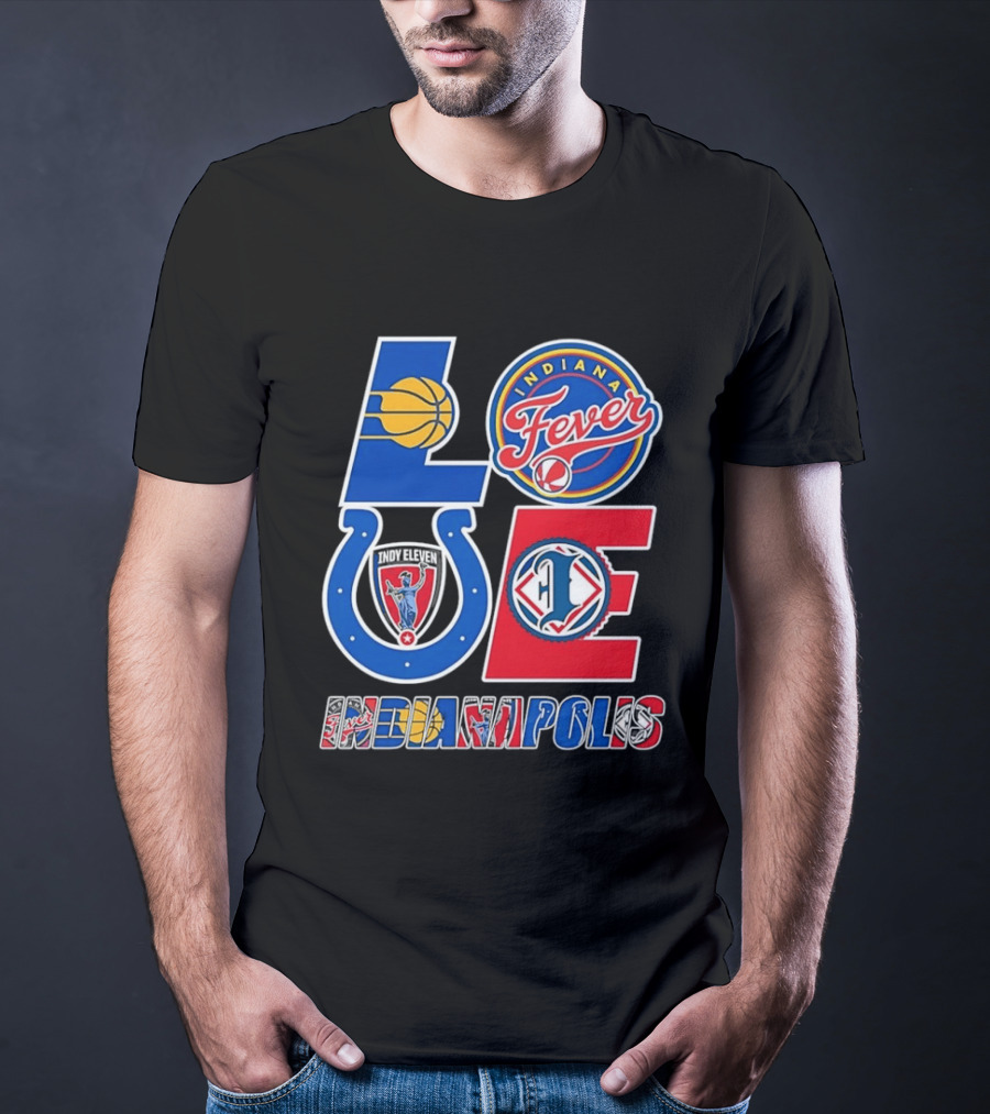 Indiana Fever Indianapolis Colts Inspired LOVE Indianapolis T-Shirt