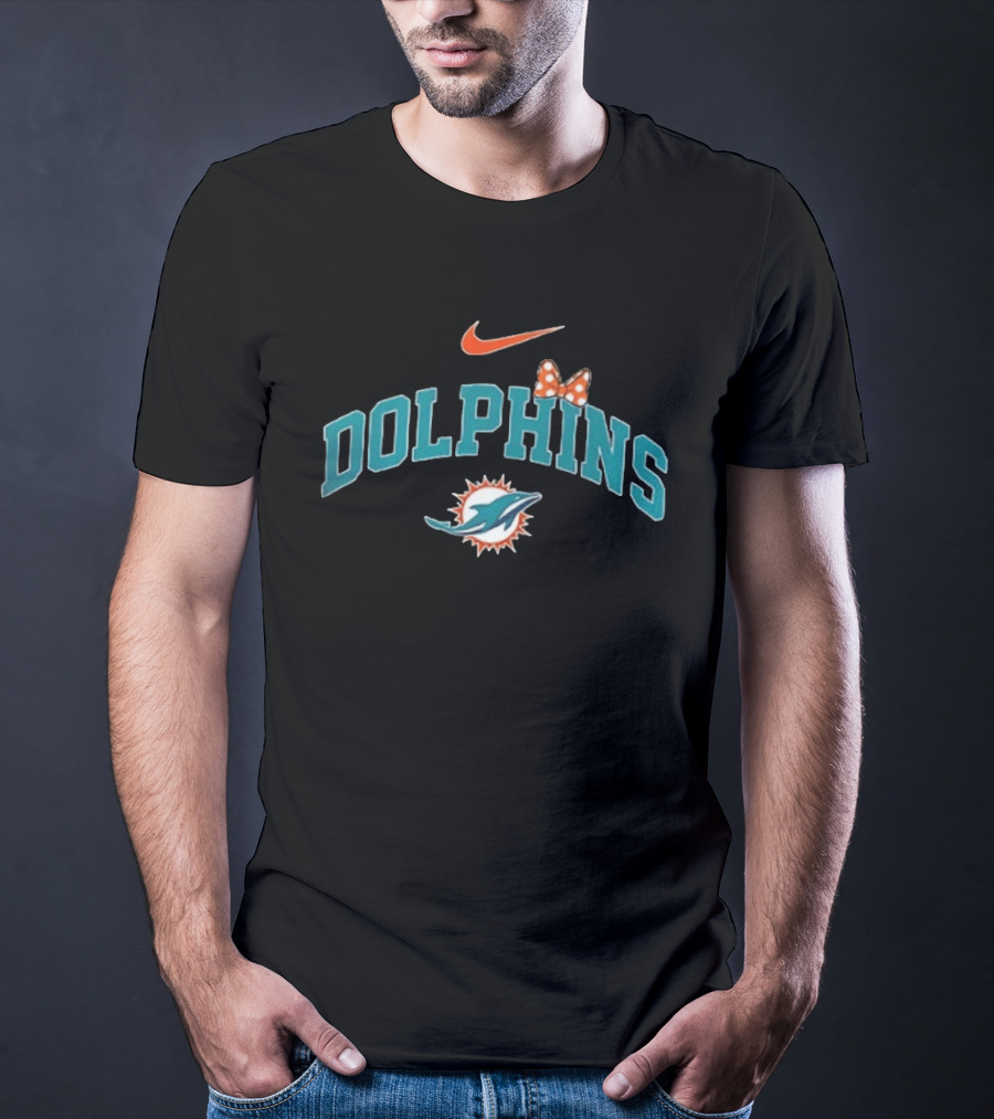 Miami Dolphins Boo To You Fa Boo Lous Mickey Halloween 2 Sided T-Shirt