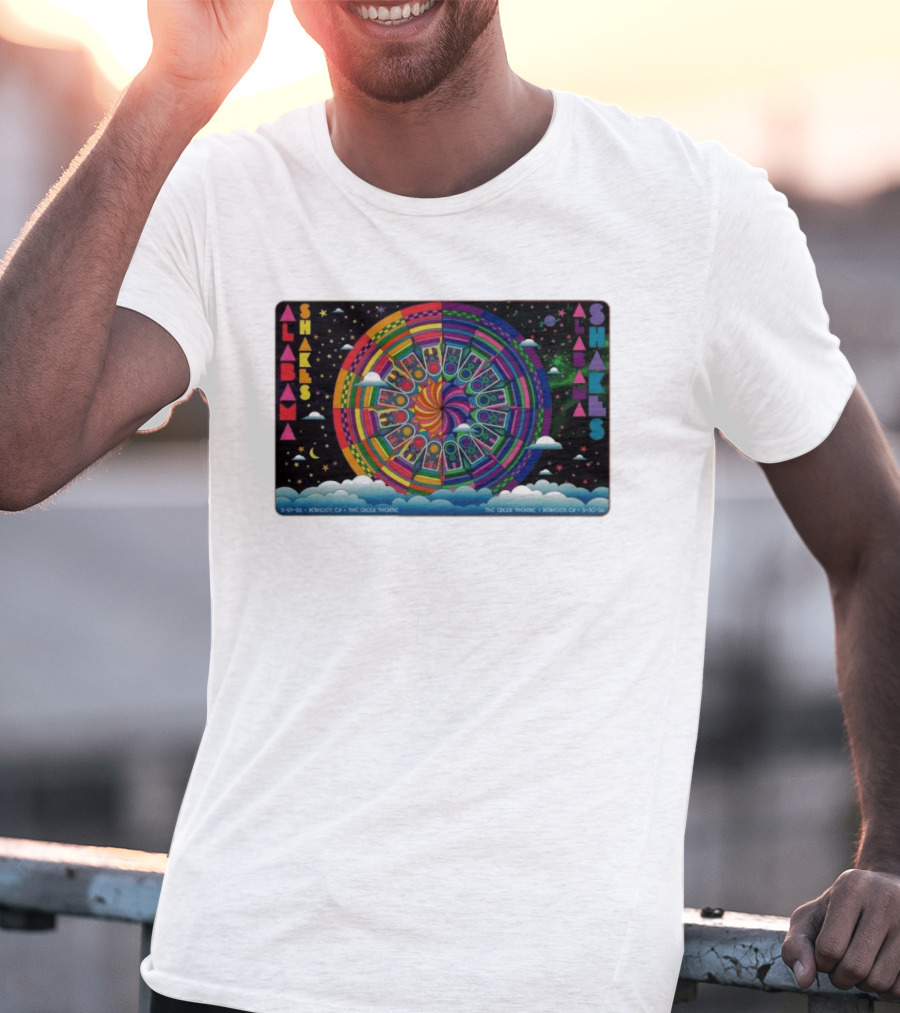 Alabama Shakes Concert The Greek Theatre Berkeley CA 5 29 26 Psychedelic Rainbow Spiral Clouds And Stars T-Shirt
