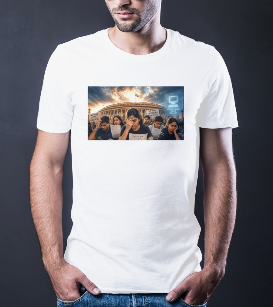 NTA Defends NEET Exam 2021 Retest Before Parliamentary Panel Amid Student Protests T-Shirt