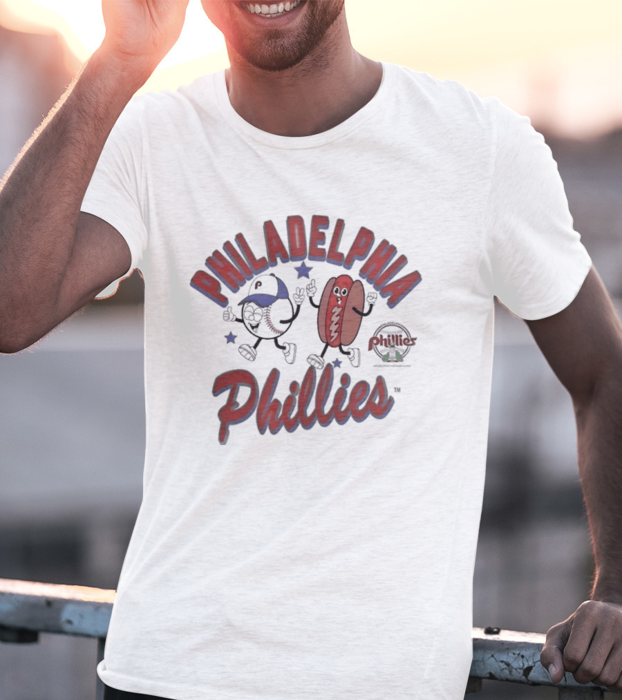 Philadelphia Phillies Baseball Hot Dog Snack Mitchell & Ness Preschool T-Shirt