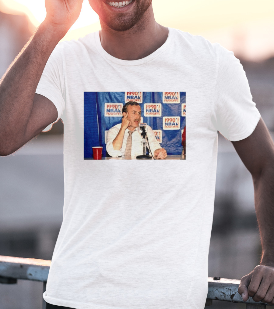 1990 NBA Playoffs Rick Adelman Press Conference T-Shirt