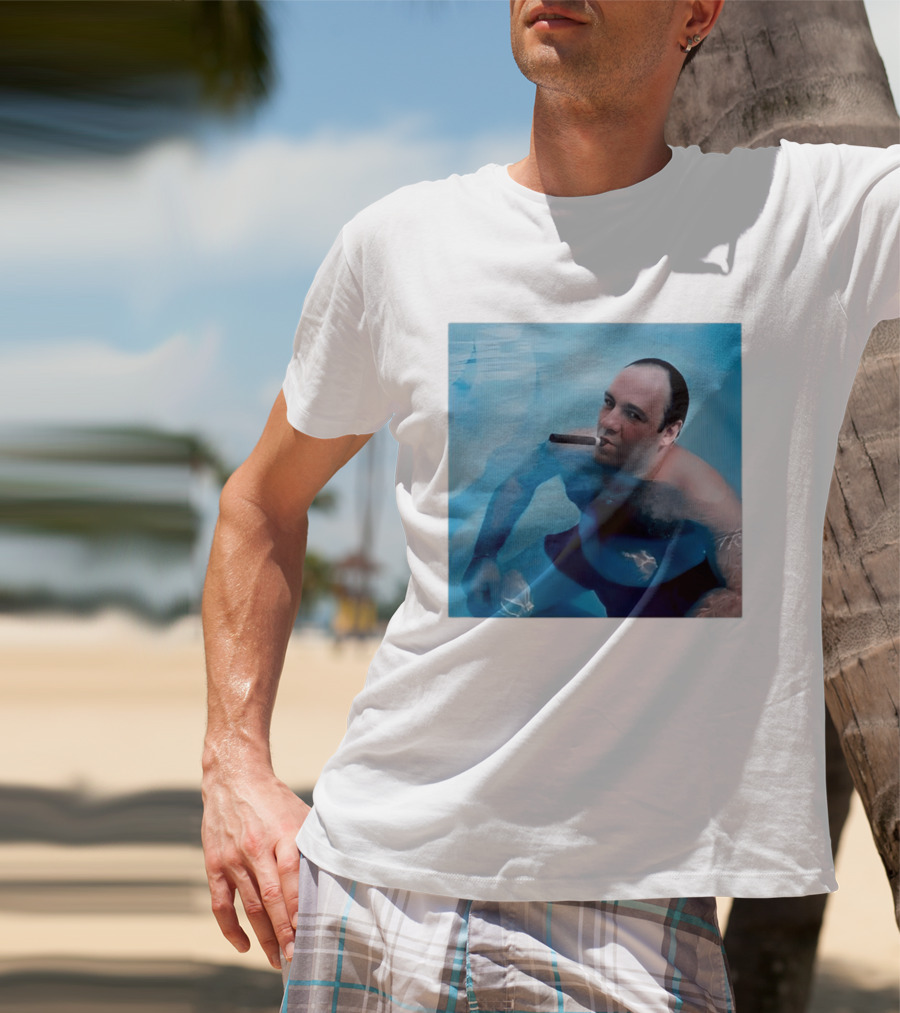 Tony Soprano The Sopranos Pool Scene Cigar Water Moment T-Shirt