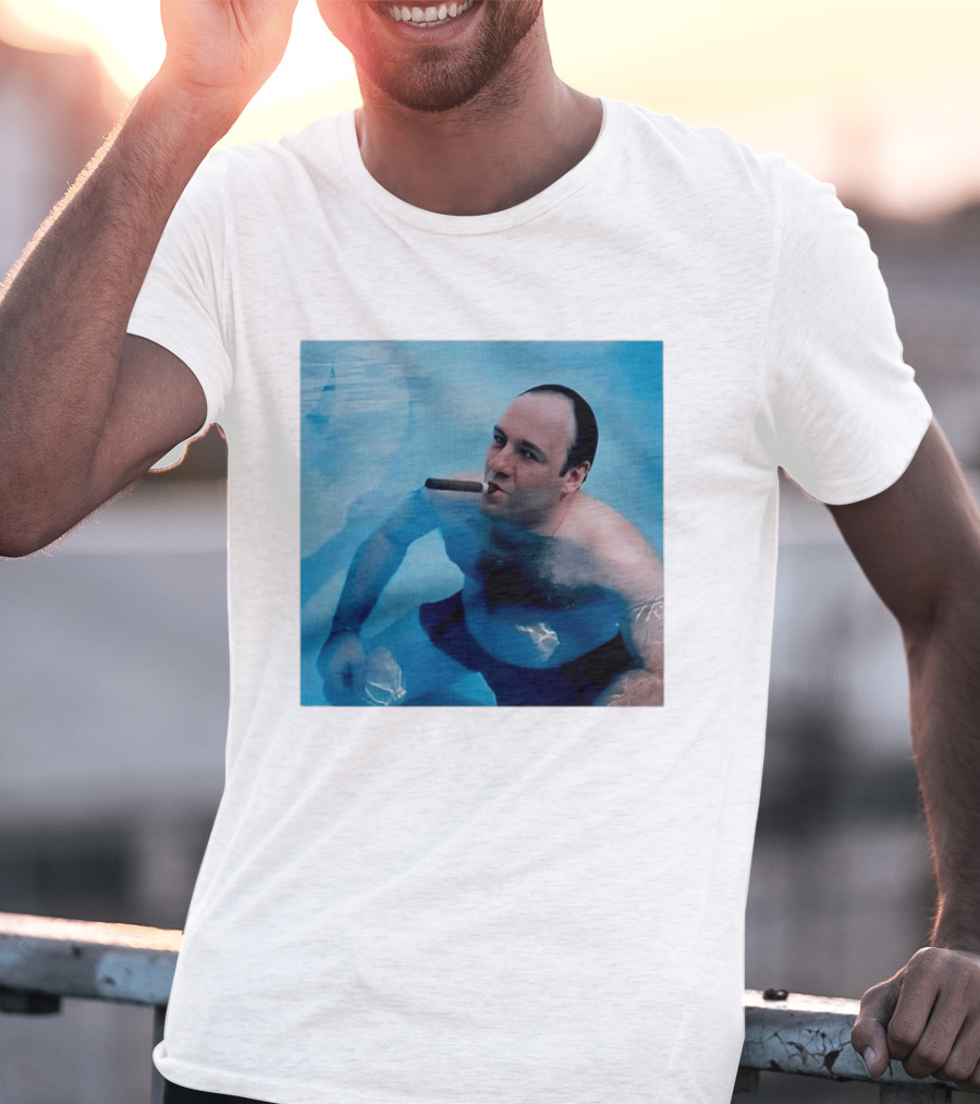 Tony Soprano The Sopranos Pool Scene Cigar Water Moment T-Shirt