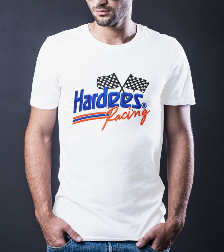 Bubba Wallace Hardee's Racing Hat Checkered Flags T-Shirt