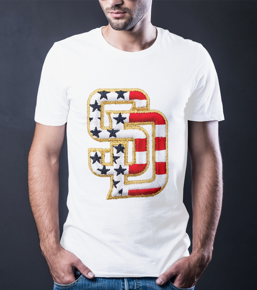 San Diego Padres America 250 Stars And Stripes SD Baseball Cap T-Shirt
