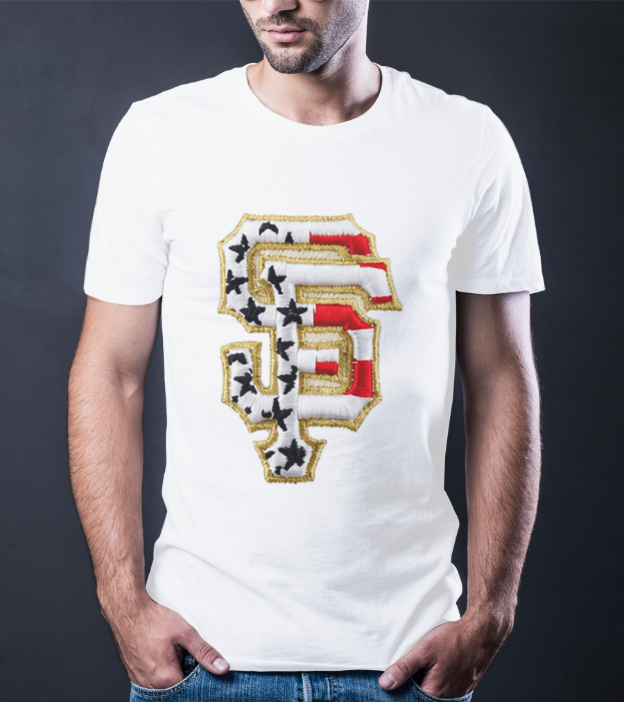 SF Giants Stars And Stripes USA 250 Hat T-Shirt