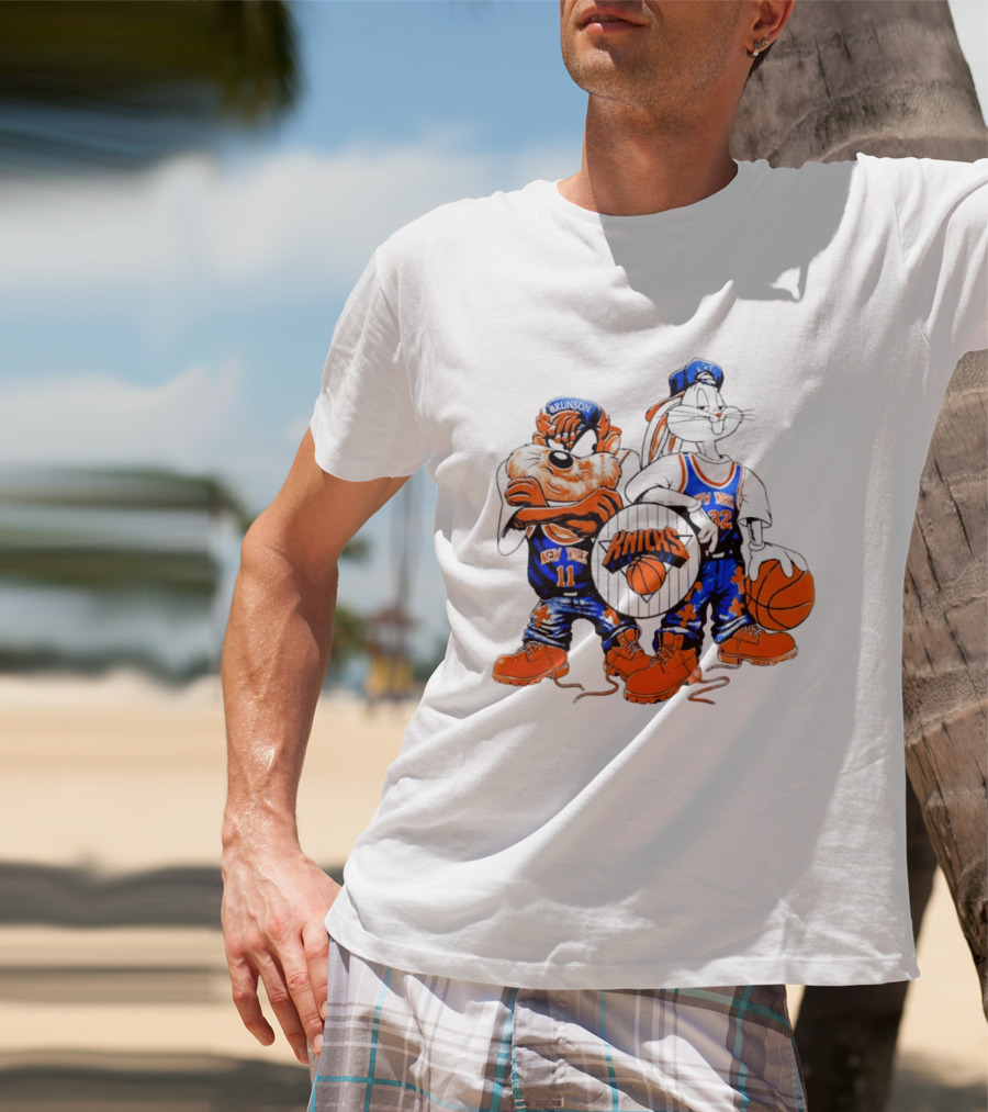 Taz Bugs Bunny New York Knicks Brunson Anthony Towns NBA T-Shirt