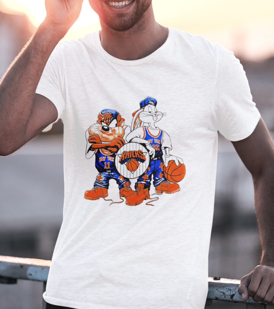 Taz Bugs Bunny New York Knicks Brunson Anthony Towns NBA T-Shirt