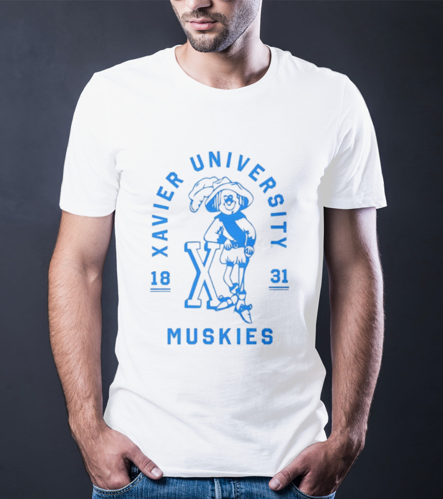 Xavier University Muskies Blue Blob 1831 T-Shirt