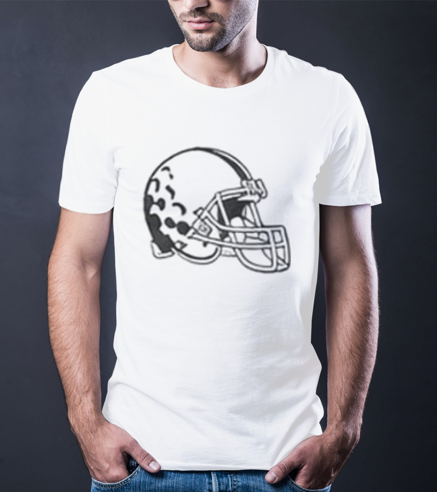 Todd Monken Browns Helmet Polo T-Shirt