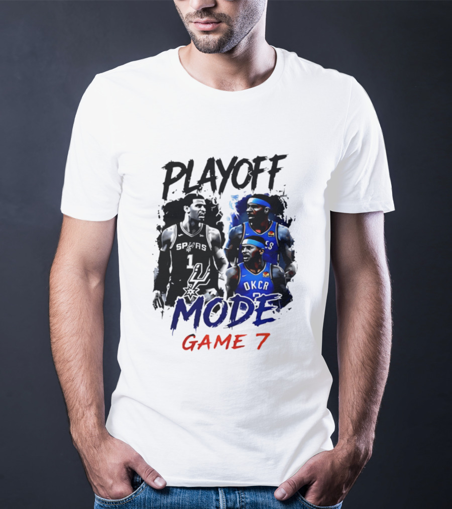 Playoff Mode Game 7 Victor Wembanyama San Antonio Spurs Vs Shai Gilgeous Alexander Oklahoma City Thunder T-Shirt