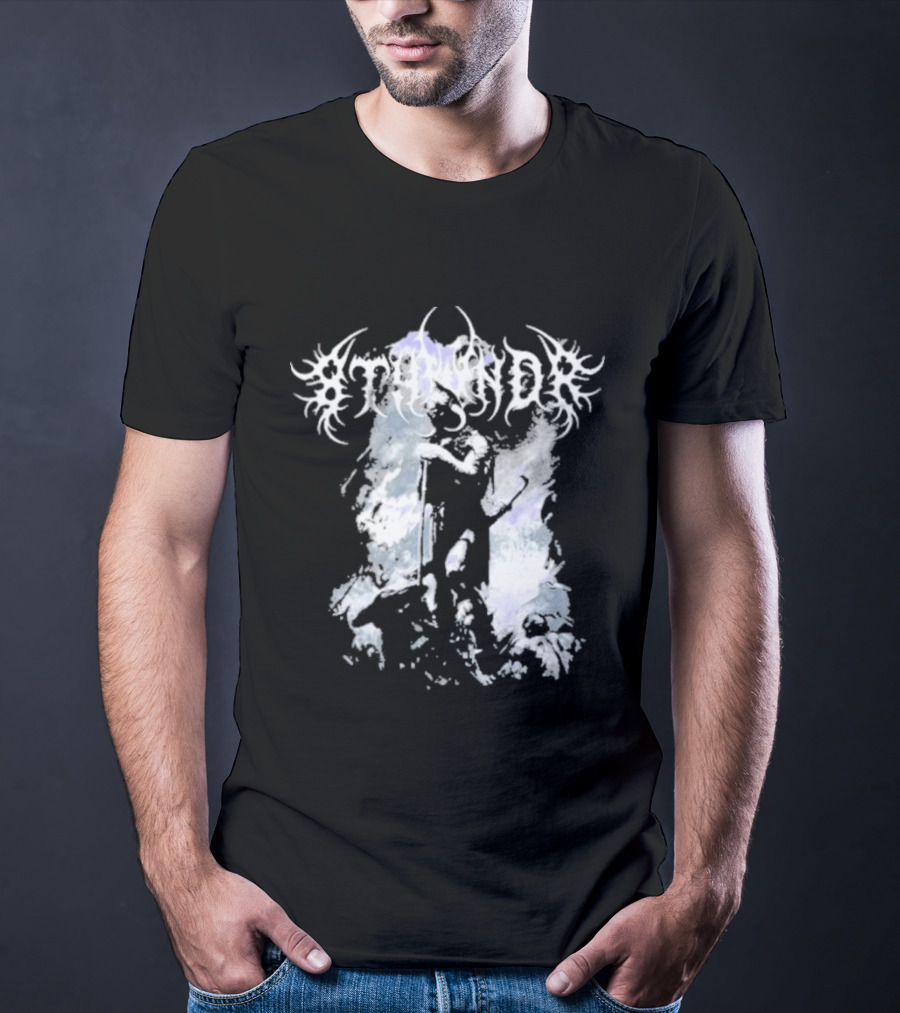8Thwndr Hellfire Gothic Aesthetic Demon Artistry Ethereal Demon Wings T-Shirt