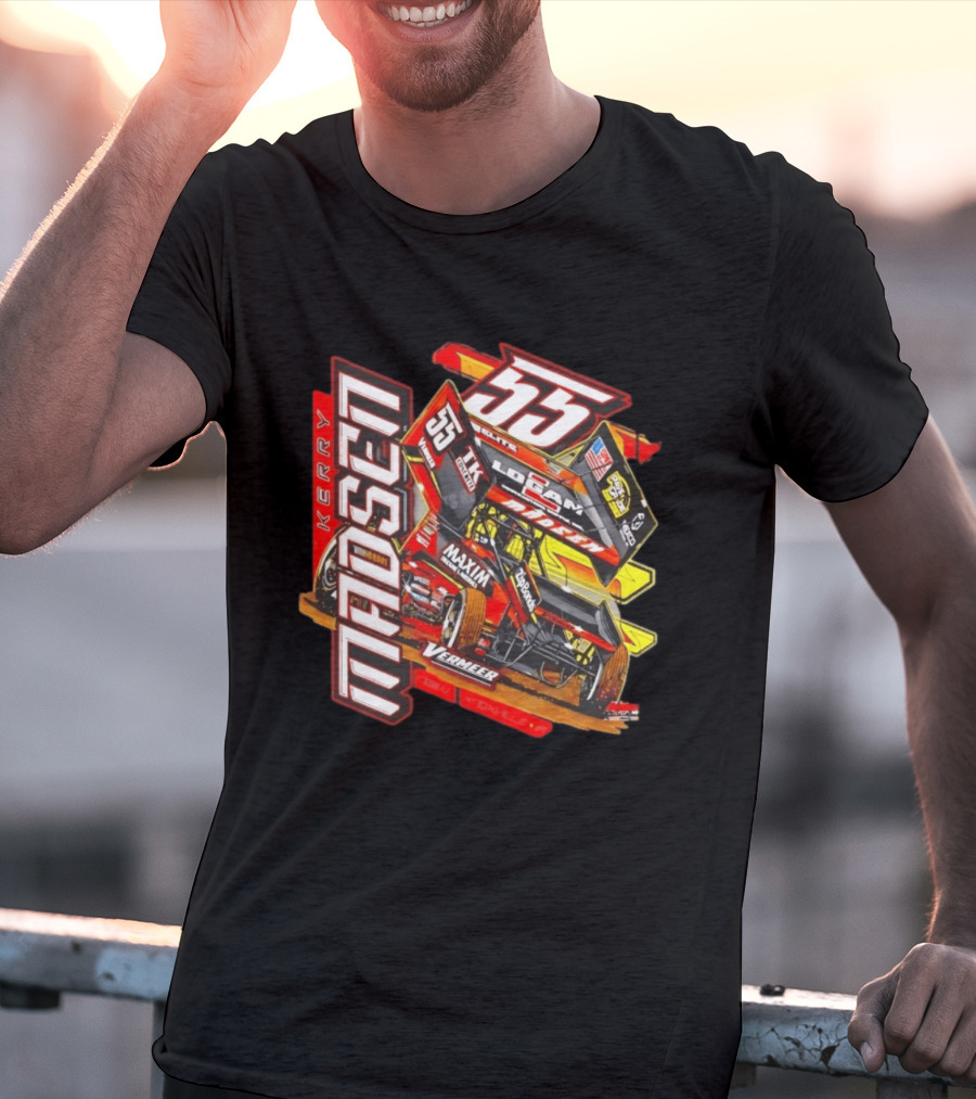 Kerry Madsen 55 Vermeer Logan Madsen Racing Sprint Car Maxim Too Much Grip T-Shirt