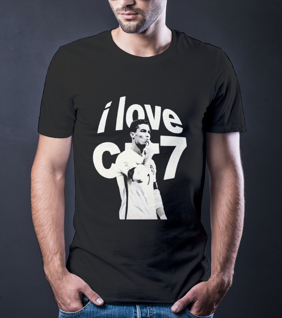 Cristiano Ronaldo I Love CR7 Image Al Nassr GOAT T-Shirt