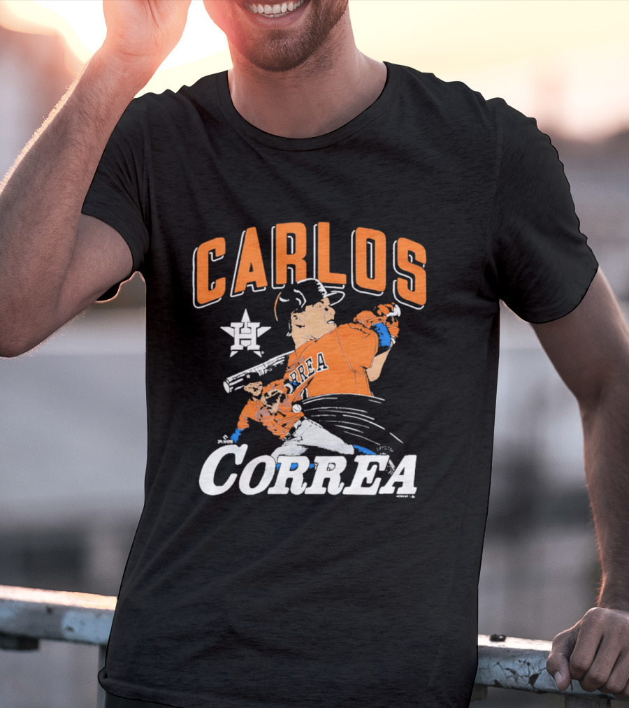 Carlos Correa Astros Caricature Tri Blend T-Shirt
