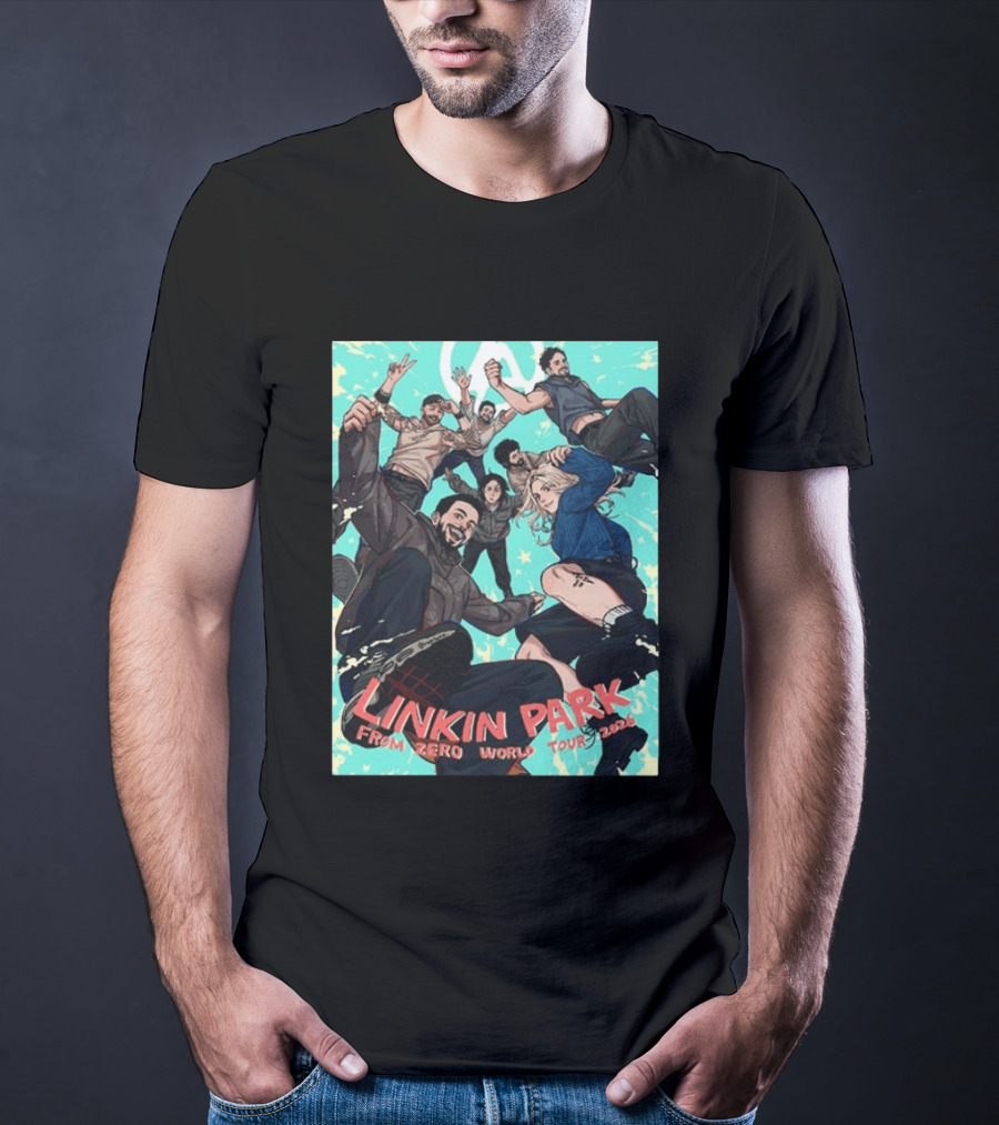 Linkin Park From Zero World Tour 2026 Munich Anime Style Concert T-Shirt