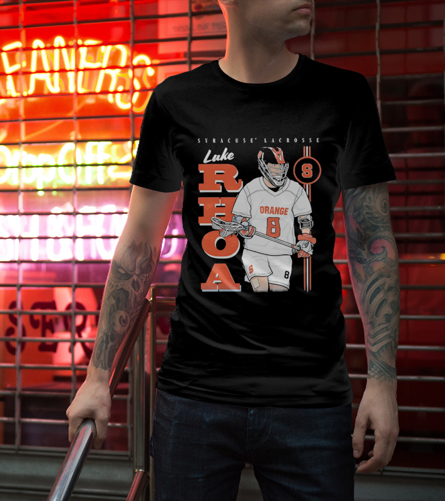 Luke Rhoa Syracuse Lacrosse Orange NCAA 8 T-Shirt