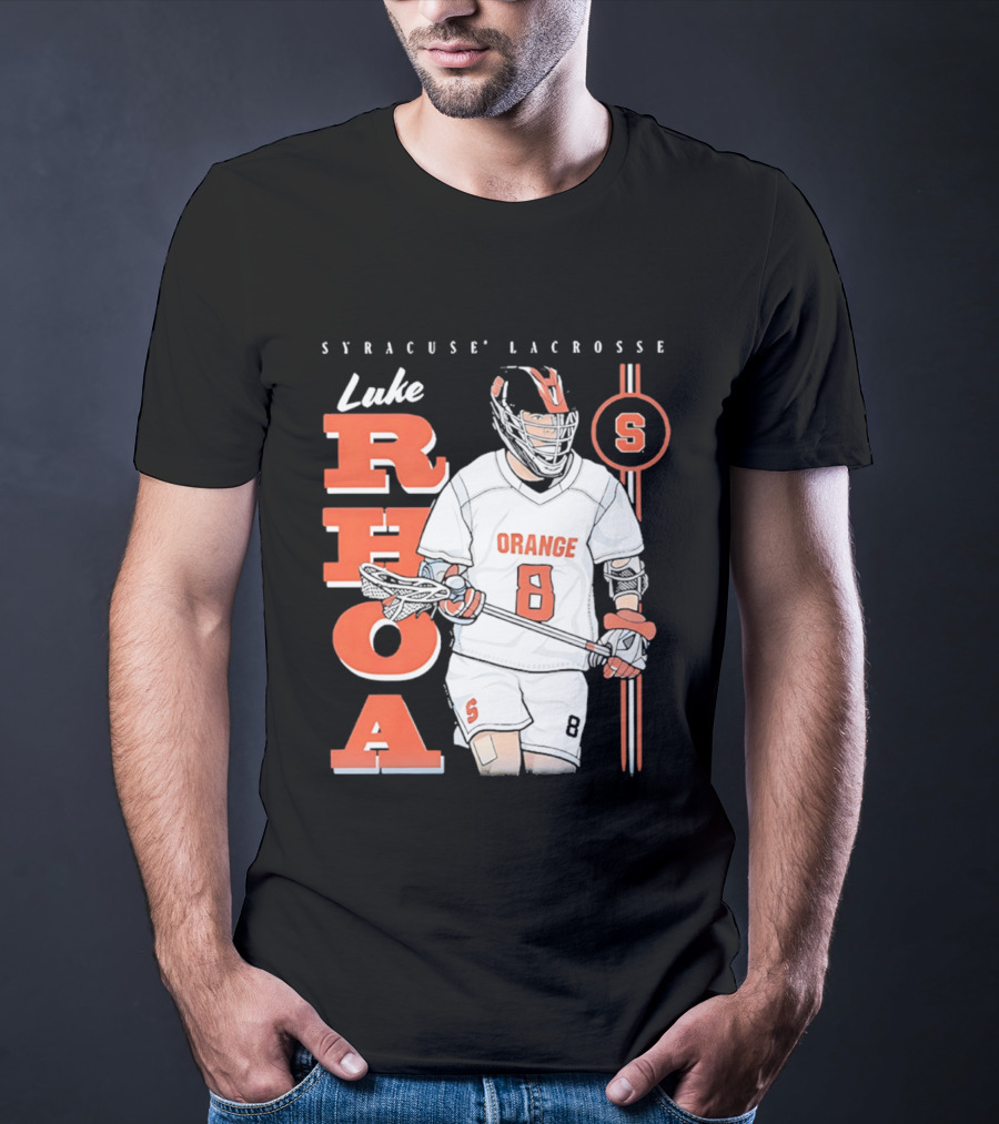 Luke Rhoa Syracuse Lacrosse Orange NCAA 8 T-Shirt