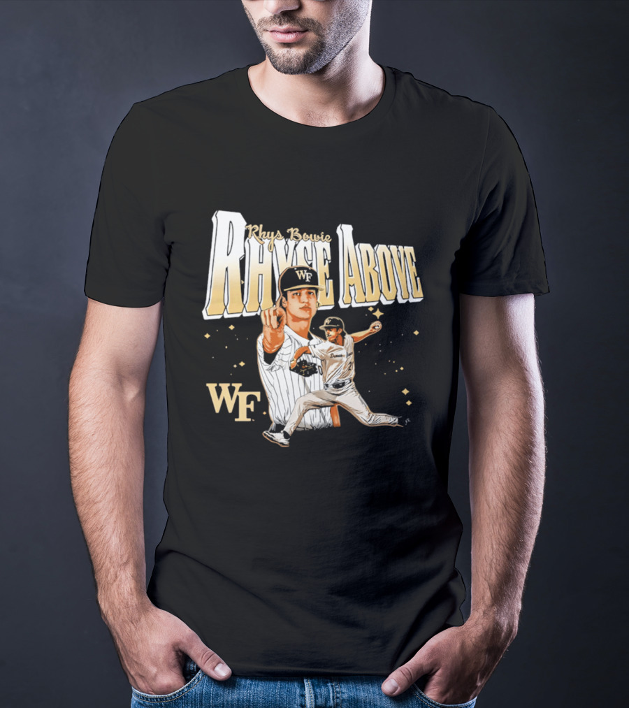 Rhys Bowie Wake Forest WF Baseball Rhys Above T-Shirt