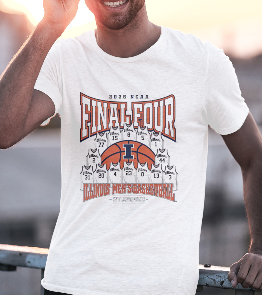 2026 NCAA Final Four Illinois Men's Basketball Indianapolis T-Shirt