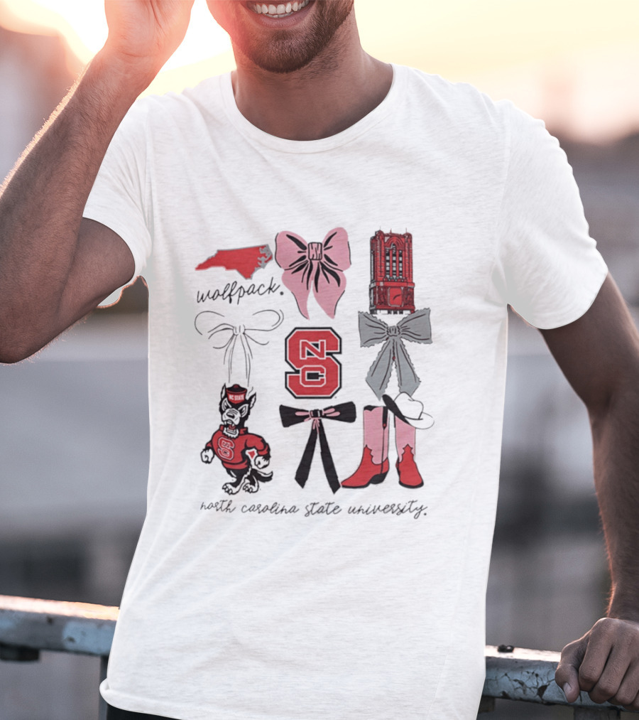 NC State Wolfpack Bows Boots North Carolina State University T-Shirt