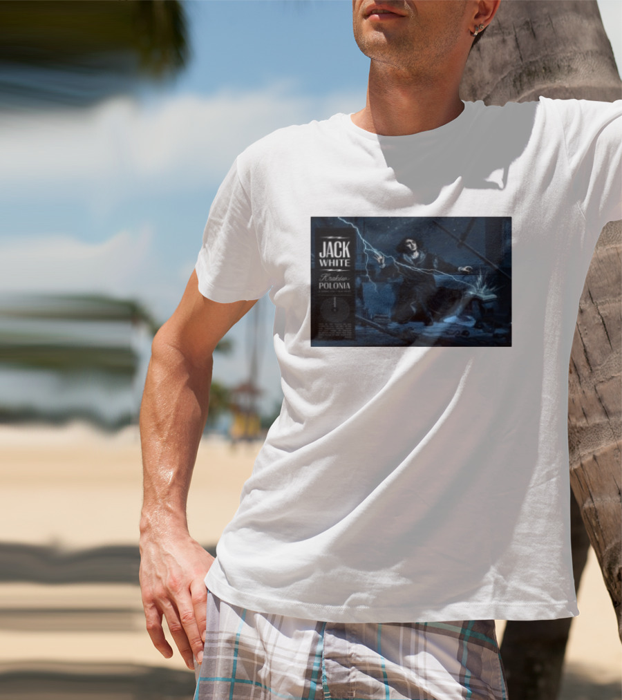 Jack White Kraków Polonia Tour June 2 2026 With Lightning And Figure T-Shirt