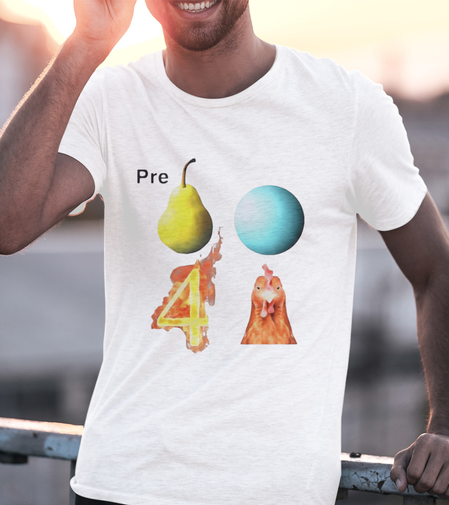 Pre Pear Blue Egg Fire 4 Chicken T-Shirt