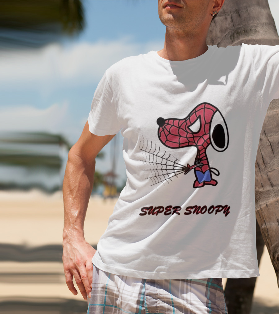 Super Snoopy Spider Man Mashup Pop Culture T-Shirt