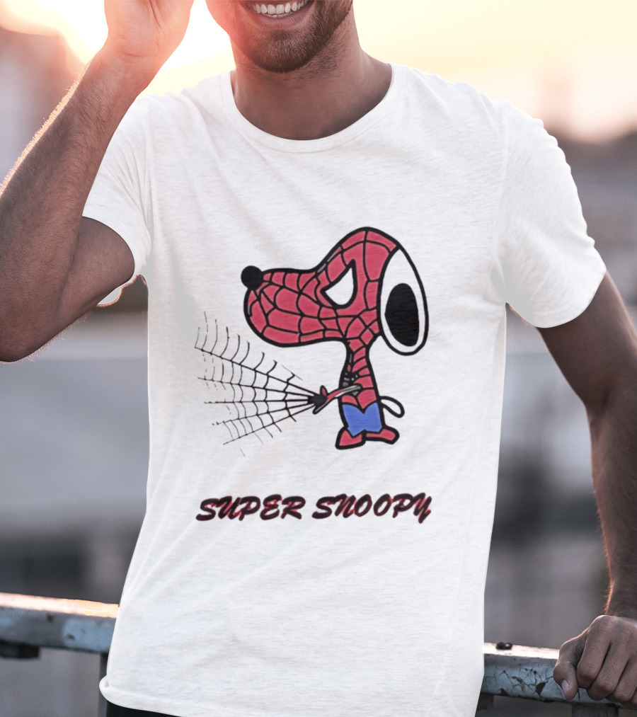 Super Snoopy Spider Man Mashup Pop Culture T-Shirt