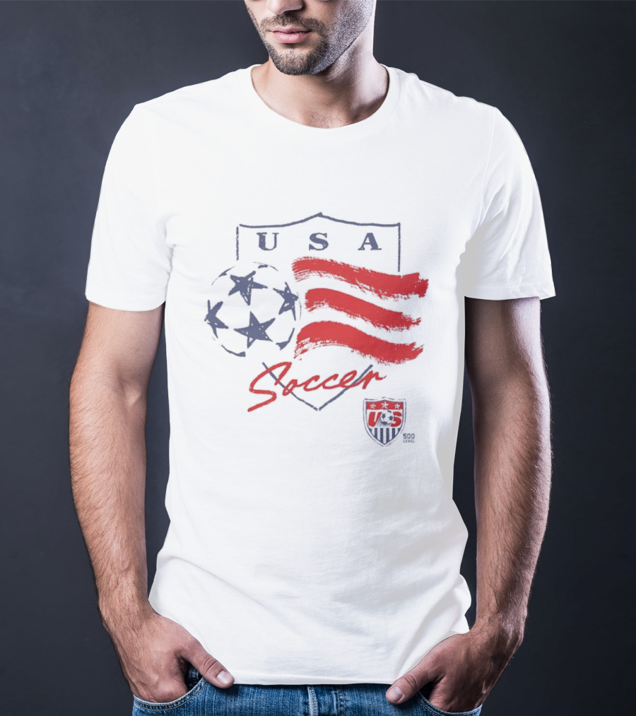 USA Soccer Federation Shield Stars And Stripes Football T-Shirt