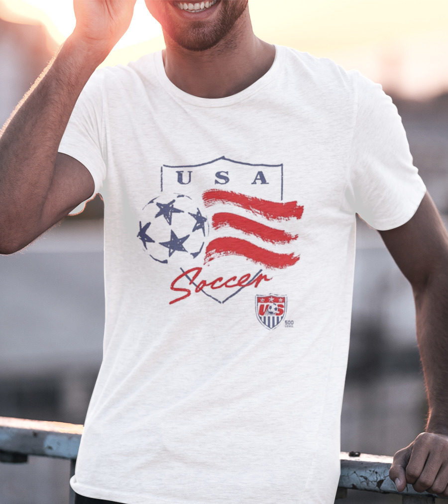 USA Soccer Federation Shield Stars And Stripes Football T-Shirt